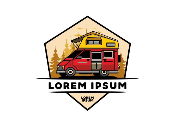 野营车顶插图设计图片下载