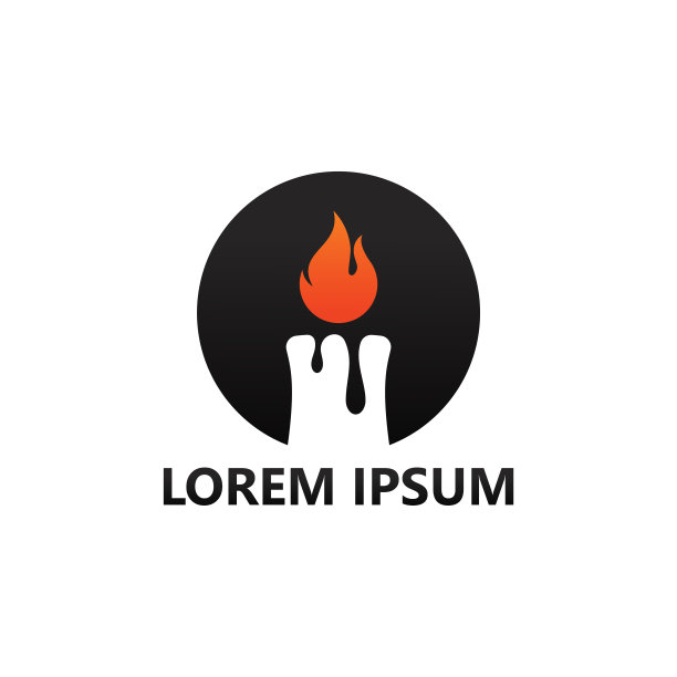 蜡烛火标志模板设计图片下载