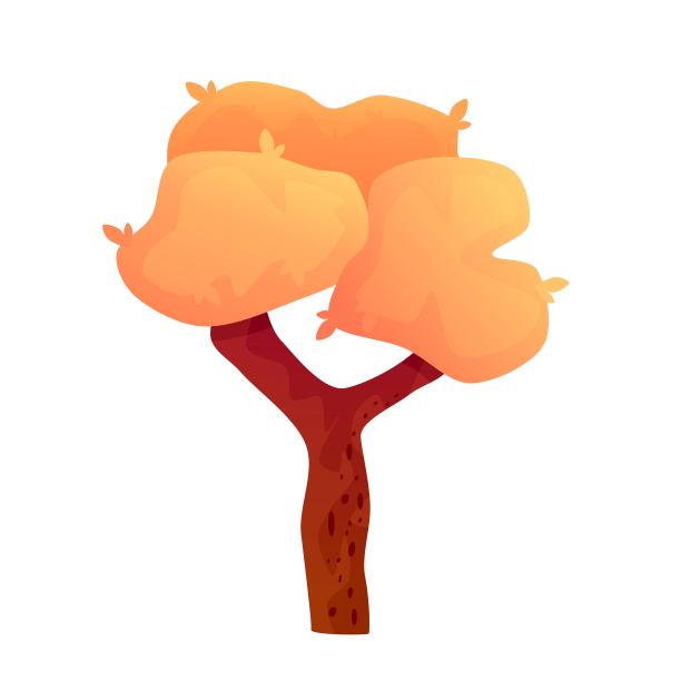 秋天的树，伟大的设计，用于任何目的。花园森林公园的橘子树。卡通矢量孤立的插图。秋天的设计图片下载