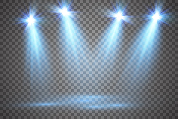 向量的聚光灯。现场。光的效果。发出光的效果。矢量插图。图片下载