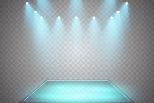 向量的聚光灯。现场。光的效果。发出光的效果。矢量插图。图片下载