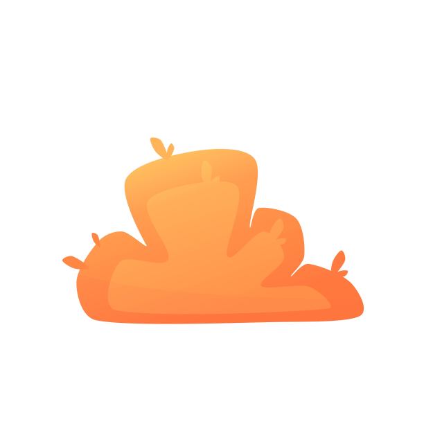 秋天的树，伟大的设计，用于任何目的。为花园森林公园提供橙灌木。卡通矢量孤立的插图。秋天的设计图片下载