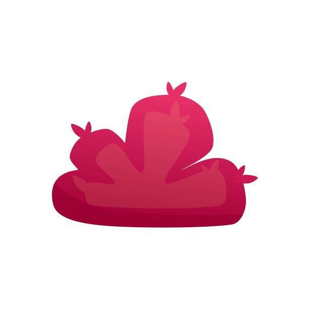 秋天的树，伟大的设计，用于任何目的。红灌木为花园森林公园。卡通矢量孤立的插图。秋天的设计。图片下载