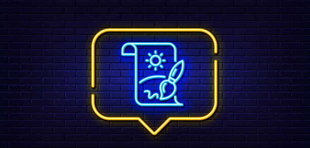 创意绘画刷线图标创意标志图片下载