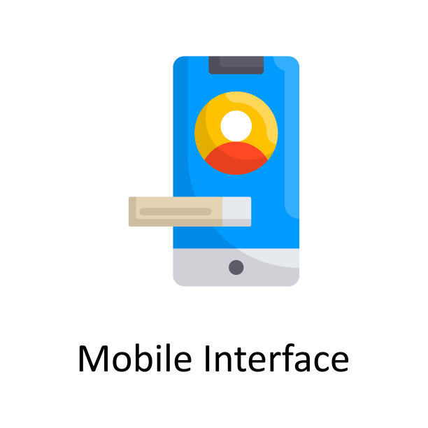 移动界面矢量平面图标设计插图。杂项符号在白色背景EPS 10文件图片下载