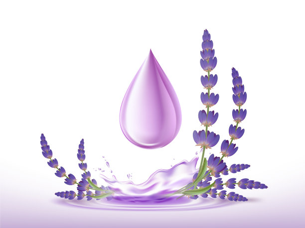滴入花中薰衣草精油图片下载