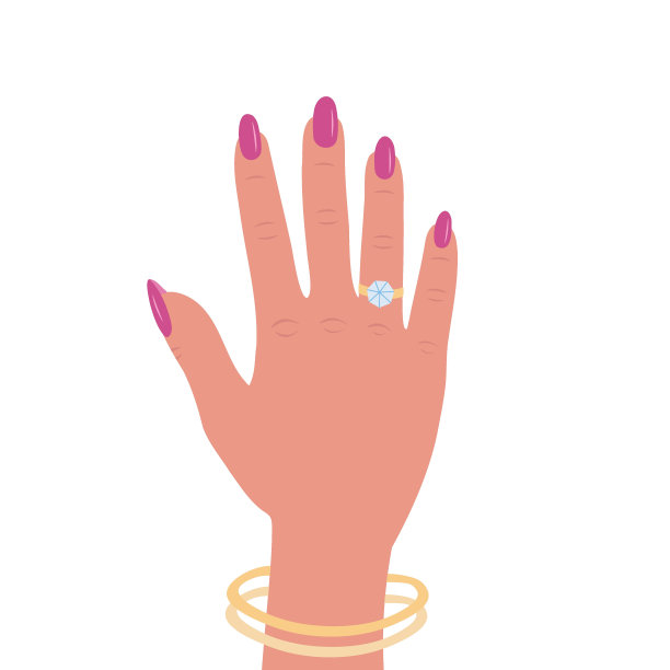 手上有订婚戒指图片下载