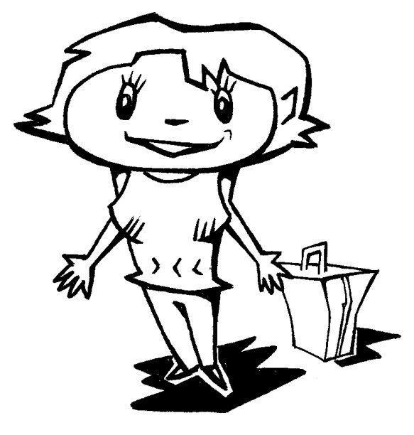 小女孩拿着公文包图片下载