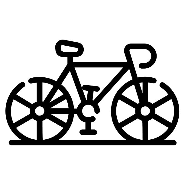 自行车矢量图标细线风格的Web和移动。图片下载