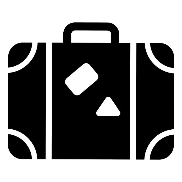 行李矢量图标字形风格的Web和移动。图片下载