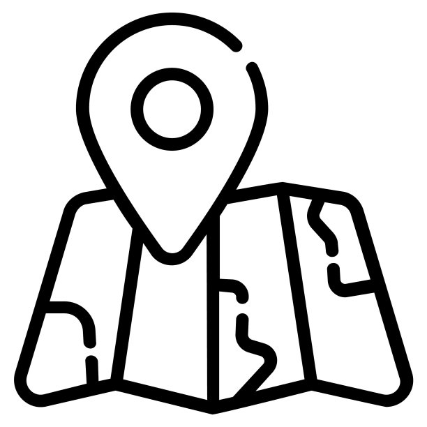 位置地图矢量图标细线风格的Web和移动。图片下载