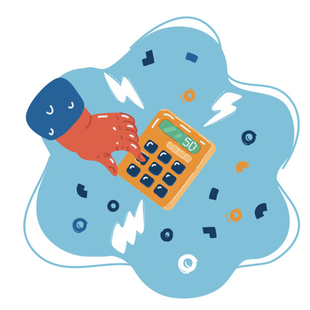 财务数据分析的矢量插图。指望计算器图片下载