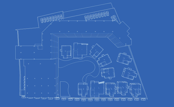 建筑项目的3D插图图片下载