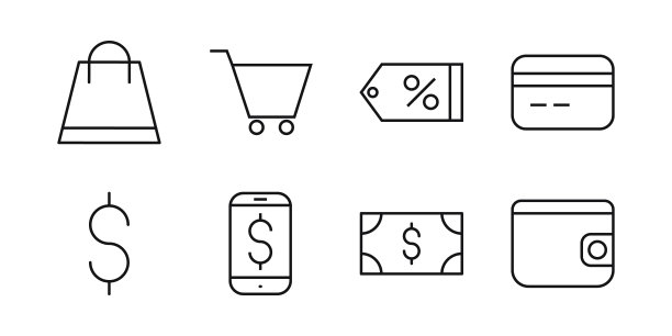 可编辑的商业设置包线图标。矢量插图孤立在白色背景上。用于网站或手机应用程序图片下载