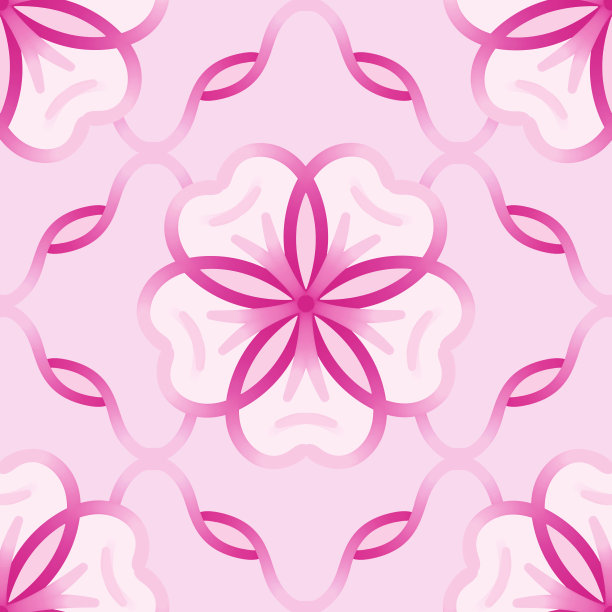 粉红樱花无缝花纹装饰图片下载