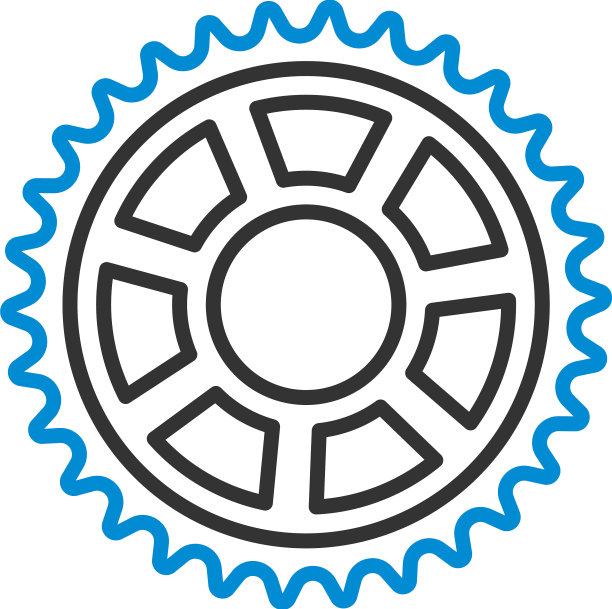 自行车齿轮明星图标图片下载