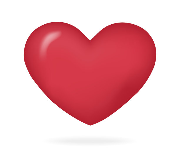 心脏3d现实矢量风格图片下载