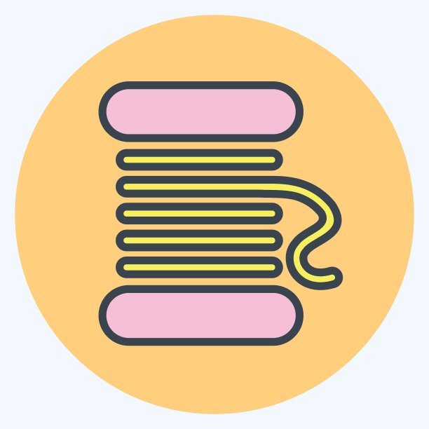 图标线轴。适合教育符号。颜色风格交配。简单的设计可编辑。设计模板向量。简单的说明图片下载