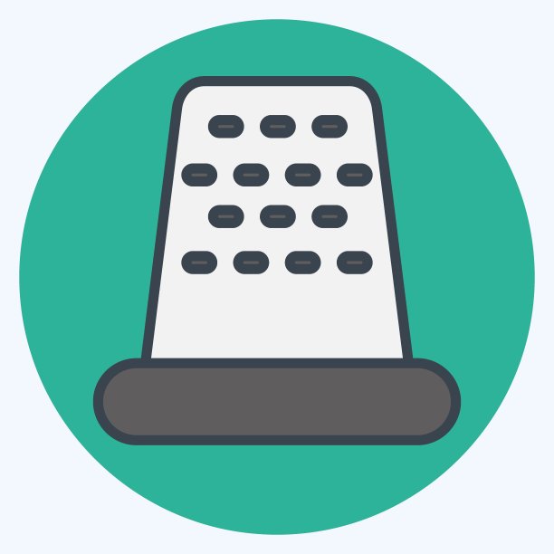 图标顶针。适合教育符号。颜色风格交配。简单的设计可编辑。设计模板向量。简单的说明图片下载