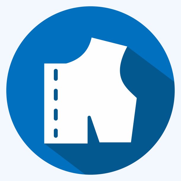 图标缝纫模式。适合教育符号。长长的阴影风格。简单的设计可编辑。设计模板向量。简单的说明图片下载