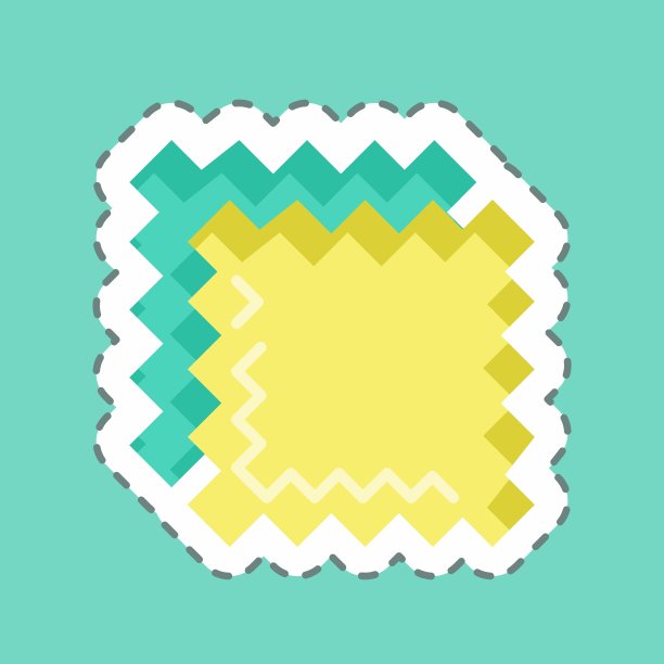 贴纸线裁布。适合教育符号。简单的设计可编辑。设计模板向量。简单的说明图片下载