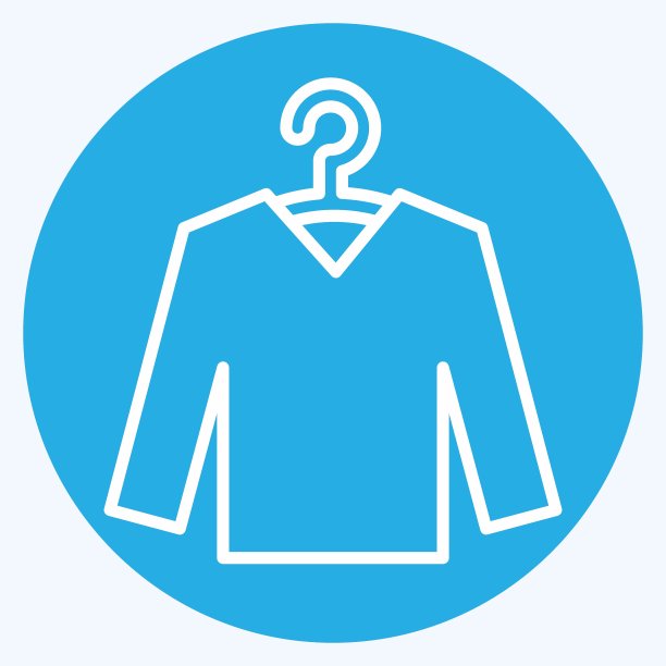 图标针织品。适合教育符号。蓝眼睛的风格。简单的设计可编辑。设计模板向量。简单的说明图片下载