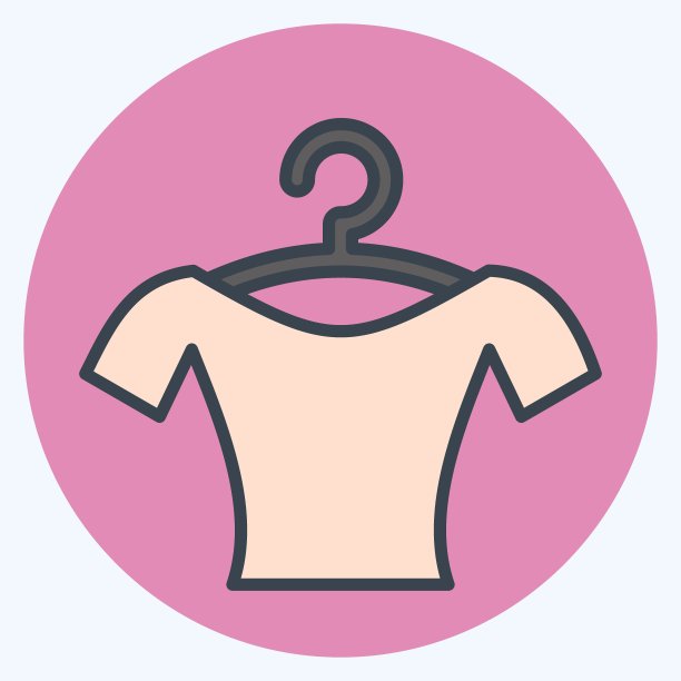 图标的衬衫。适合教育符号。颜色风格交配。简单的设计可编辑。设计模板向量。简单的说明图片下载