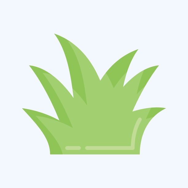 图标的草坪。适合作为城市公园的标志。平的风格。简单的设计可编辑。设计模板向量。简单的说明图片下载