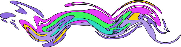 彩色液体波流元件抽象彩色图片下载