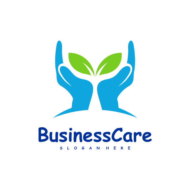 叶子护理标志设计图标符号模板图片下载