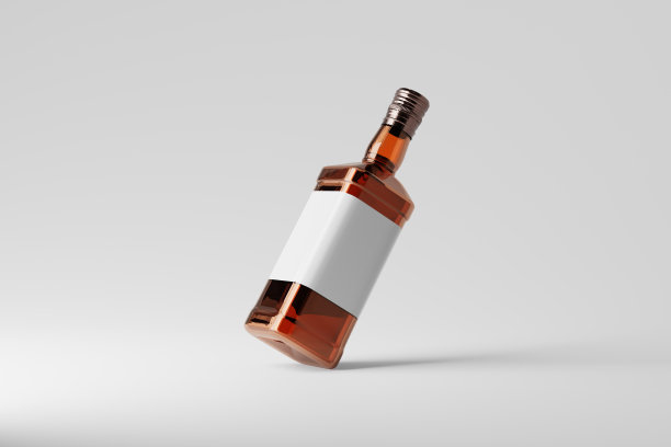 方形烈酒瓶模型图片下载