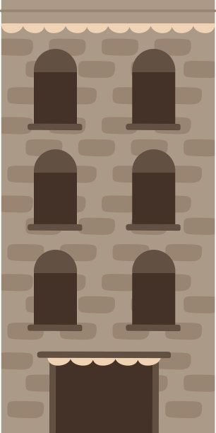 棕色建筑正面图片下载