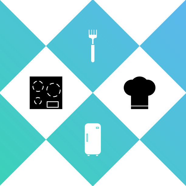 集电炉、冰箱、餐叉、厨师于一身图片下载