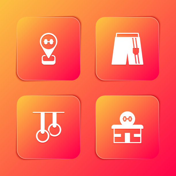 设置位置健身房短裤或长裤体操圈图片下载