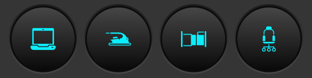 安装笔记本电脑电熨斗床和办公椅图片下载