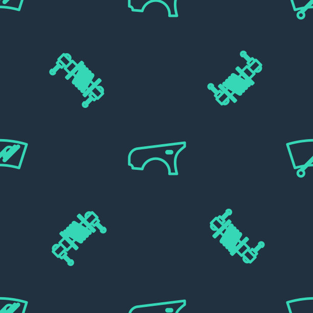 设置线汽车挡泥板、减震器和挡风玻璃图片下载