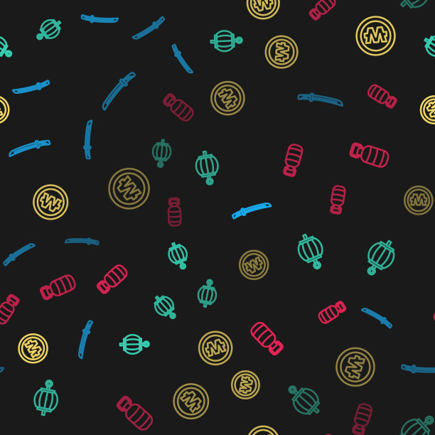 Set line武士刀韩国灯笼南赢币图片下载