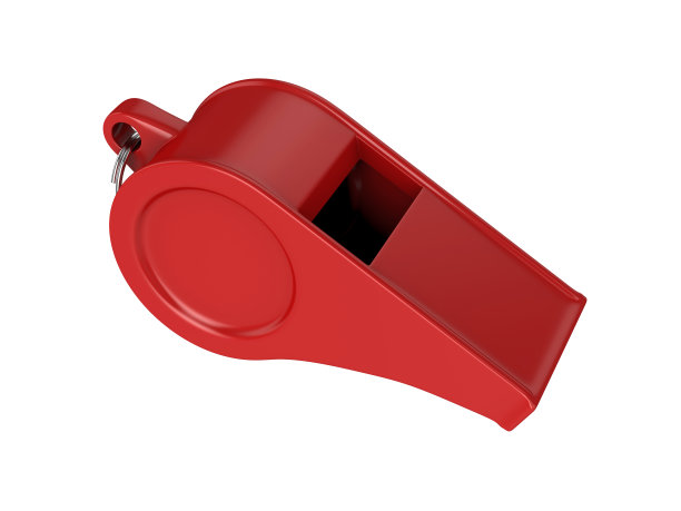 哨子孤立在白色背景，3D渲染图片下载