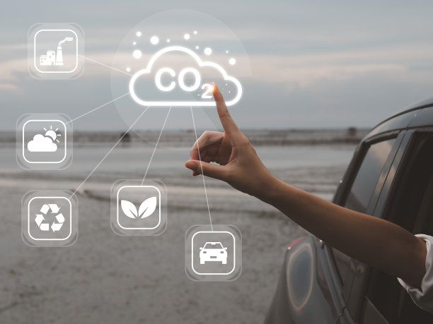 全球变暖概念，用可再生能源减少二氧化碳排放图片下载