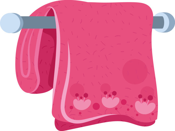 粉色浴室毛巾悬挂图片下载