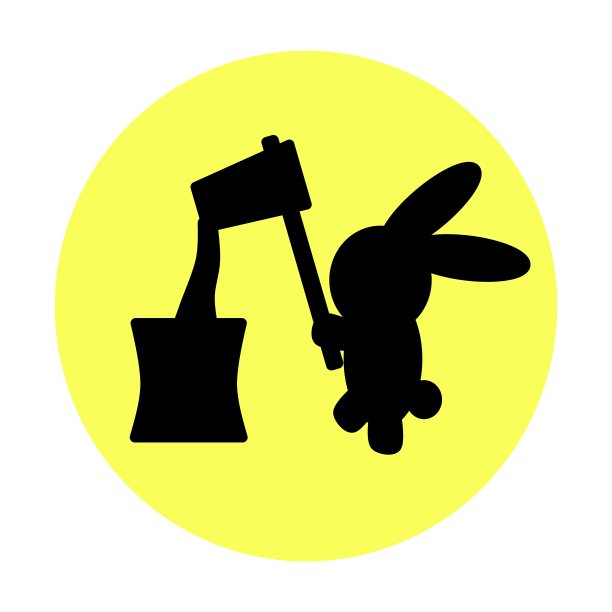 一只兔子在月亮上捣麻糬图片下载