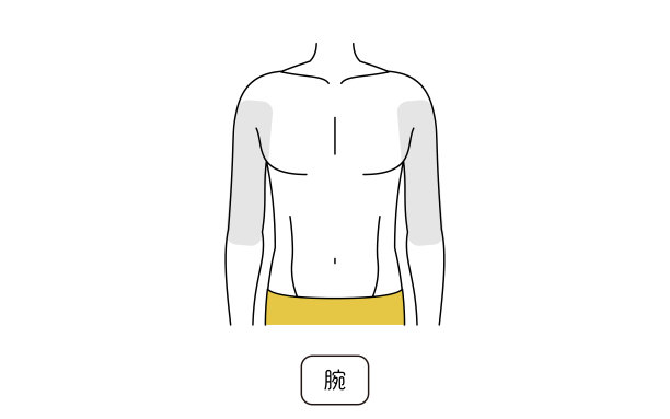 男士脱毛区，上臂图片下载
