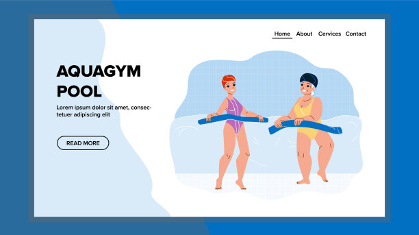 Aquagym游泳池训练身体和健康图片下载