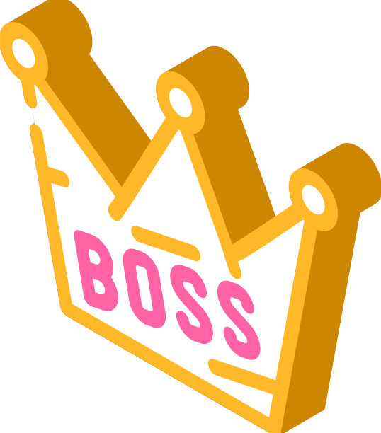 皇冠老板等距图标图片下载