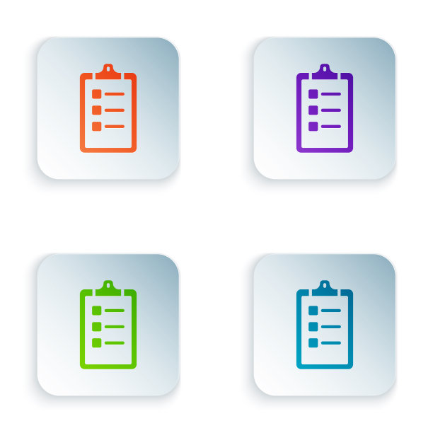 颜色美容沙龙价格表图标孤立上图片下载