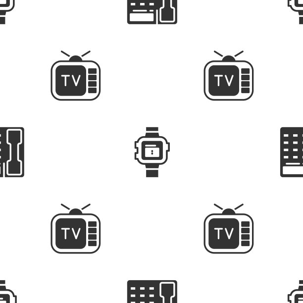 打开手机、手表和复古电视图片下载