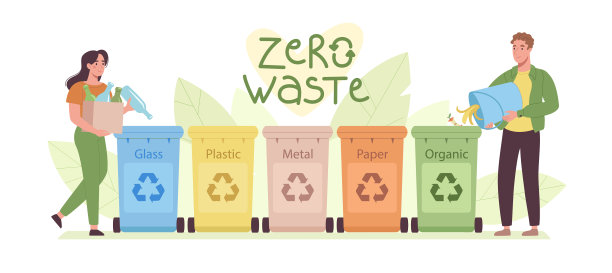 男人和女人分拣垃圾垃圾分拣图片下载