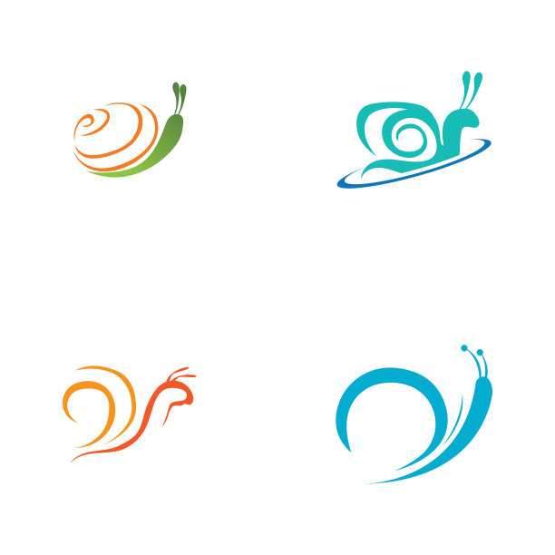 蜗牛标志设计模板图片下载