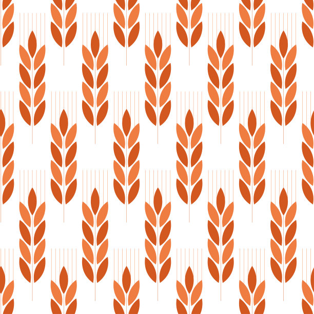 一穗无缝图案的小麦。收割小麦谷物。有机模板小麦，面包农业天然食用。用于织物、包装纸、包装等印刷设计。矢量图图片下载