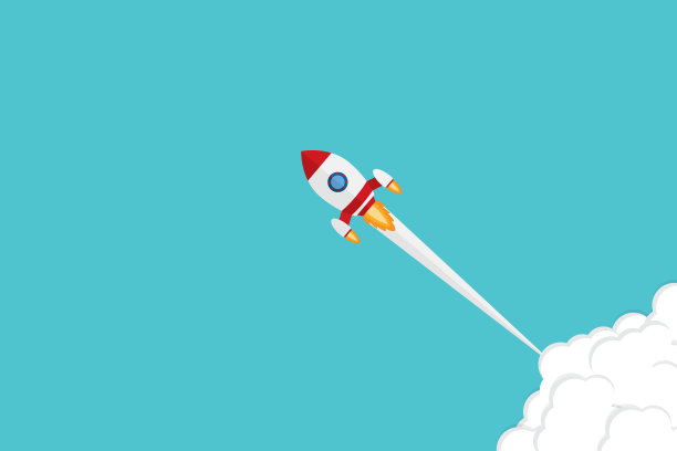 火箭插图及创业复制空间。-火箭图形还代表了勇气、进取、自信、信念、无畏、大胆、图片下载